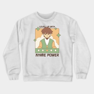 Level Up with Anime Power Crewneck Sweatshirt